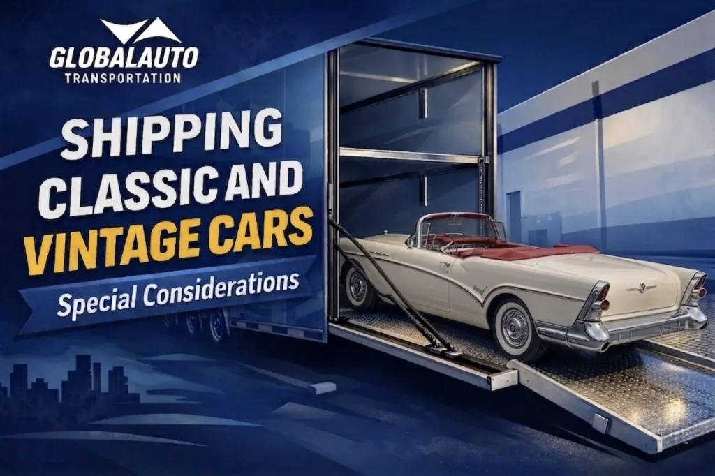 Enclosed Vintage Car Shipping in Transport Blog Cover