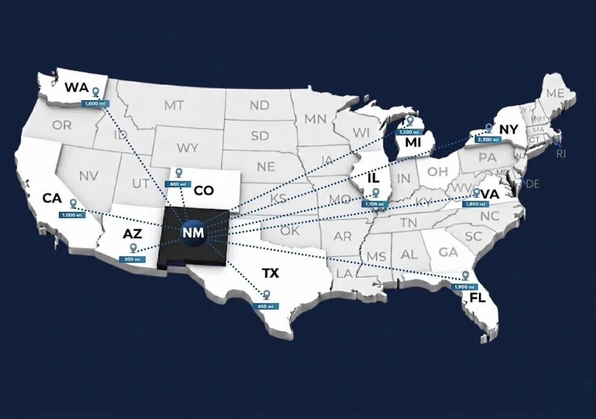 Car transportation from New Mexico to other states