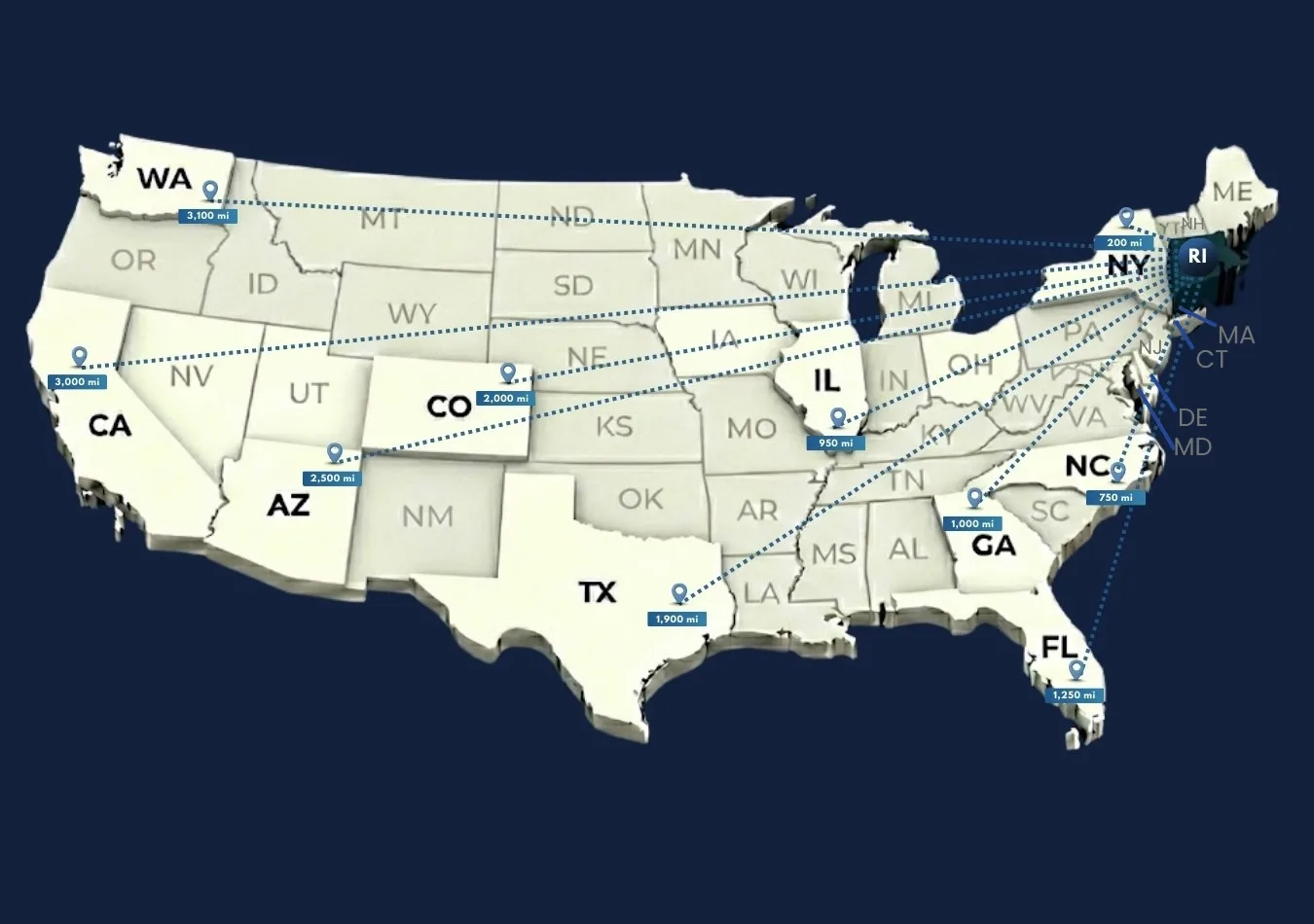 Car transportation from Rhode Island to other states